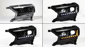 Ford Ranger PX 2 & 3 2015 - 2021 Dual Output LED Projector Headlights - Tech4tourers