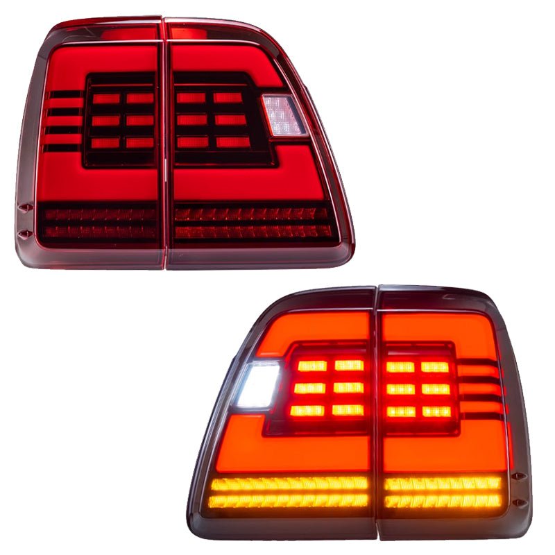 LED Tail Lights suitable for use with Toyota LandCruiser 100/105 Series 1998 - 2007 - Tech4tourers