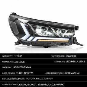 Toyota Hilux N80 Bi-LED Projector headlights 2015-2020