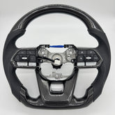 Premium Steering Wheel - Suitable for use with Toyota LandCruiser 300 series 2022 - 2026 Genuine Perforated Leather & Carbon Fiber