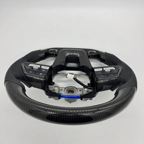 Premium Steering Wheel - Suitable for use with Toyota LandCruiser 300 series 2022 - 2026 Genuine Perforated Leather & Carbon Fiber