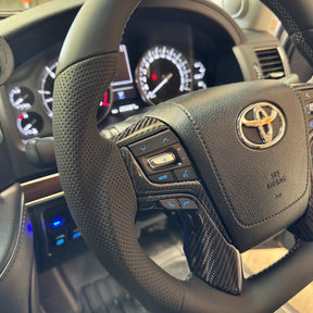 Premium Steering Wheel - Suitable for use with Toyota LandCruiser 200 Series 2015-2021 Genuine Perforated Leather