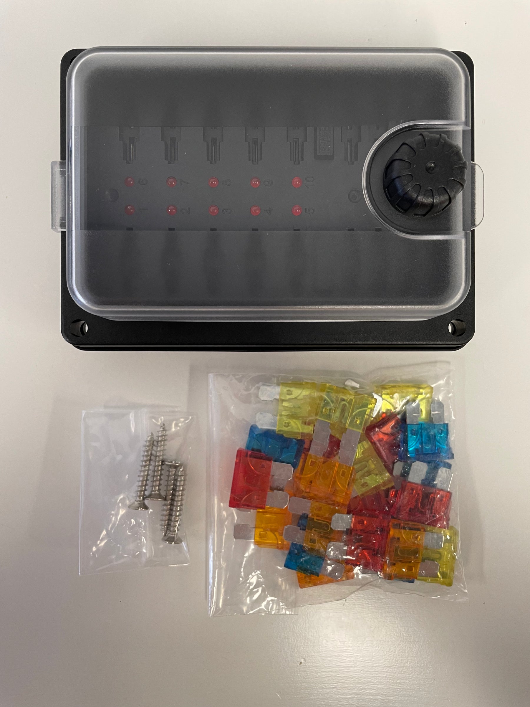 10 Way Weatherproof Fuse Box With LED