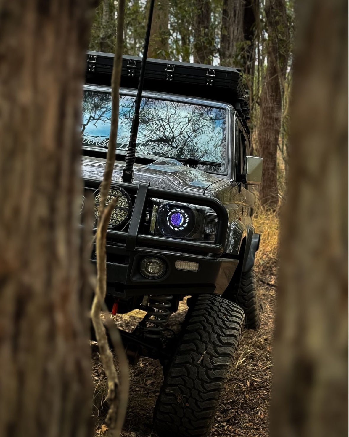 Premium Projector Headlights suitable for use with Toyota LandCruiser 70 Series - Tech4tourers