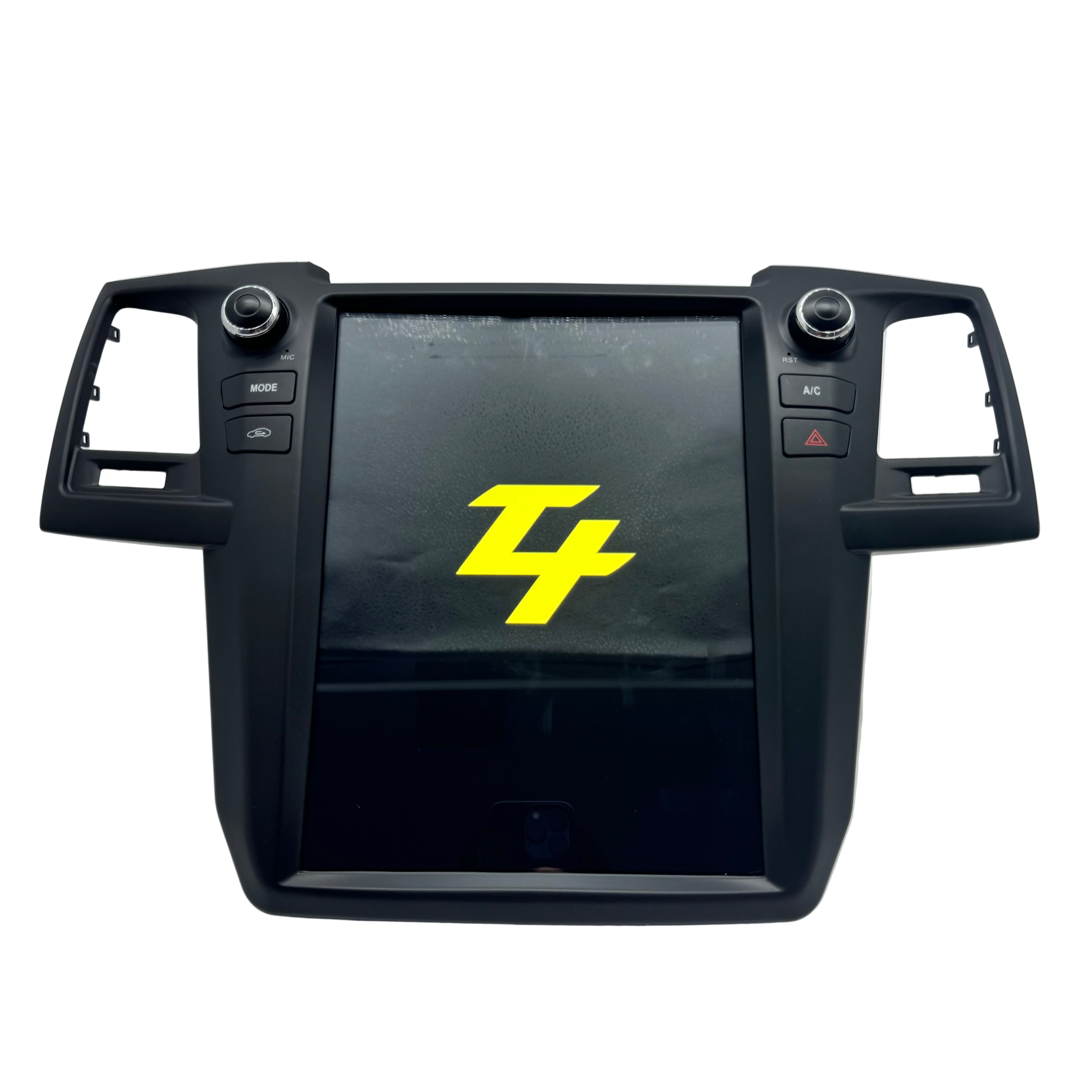 Close-up of Hilux N70 CarPlay touchscreen interface with navigation and music