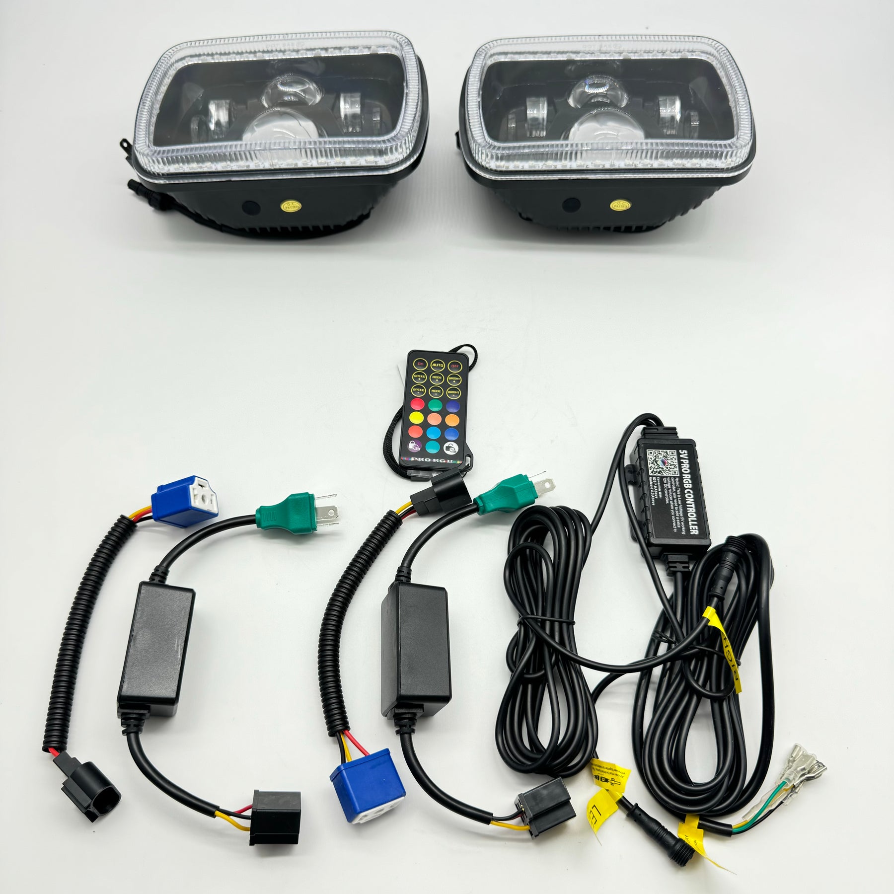 Chasing RGBW 5x7 Inch Bi-LED Headlights