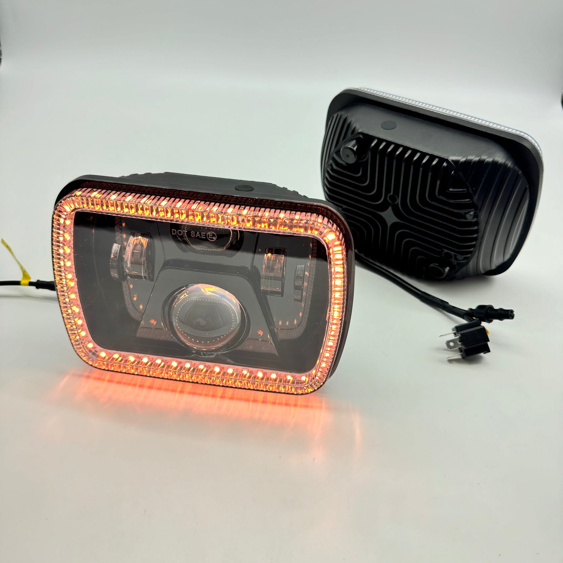 Chasing RGBW 5x7 Inch Bi-LED Headlights