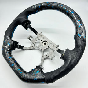 NISSAN GU PATROL Y61 PREMIUM STEERING WHEEL - GENUINE FORGED CARBON (BLUE FLAKE)
