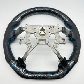 NISSAN GU PATROL Y61 PREMIUM STEERING WHEEL - GENUINE FORGED CARBON (BLUE FLAKE)