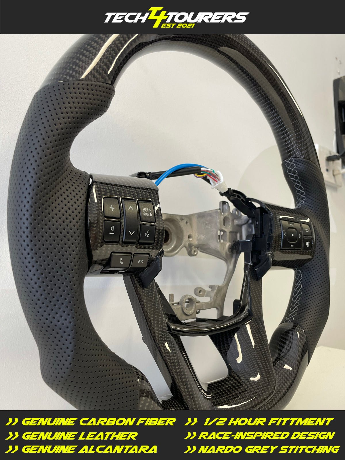 TOYOTA HILUX N80 2015-2023 PREMIUM STEERING WHEEL - Genuine LEATHER