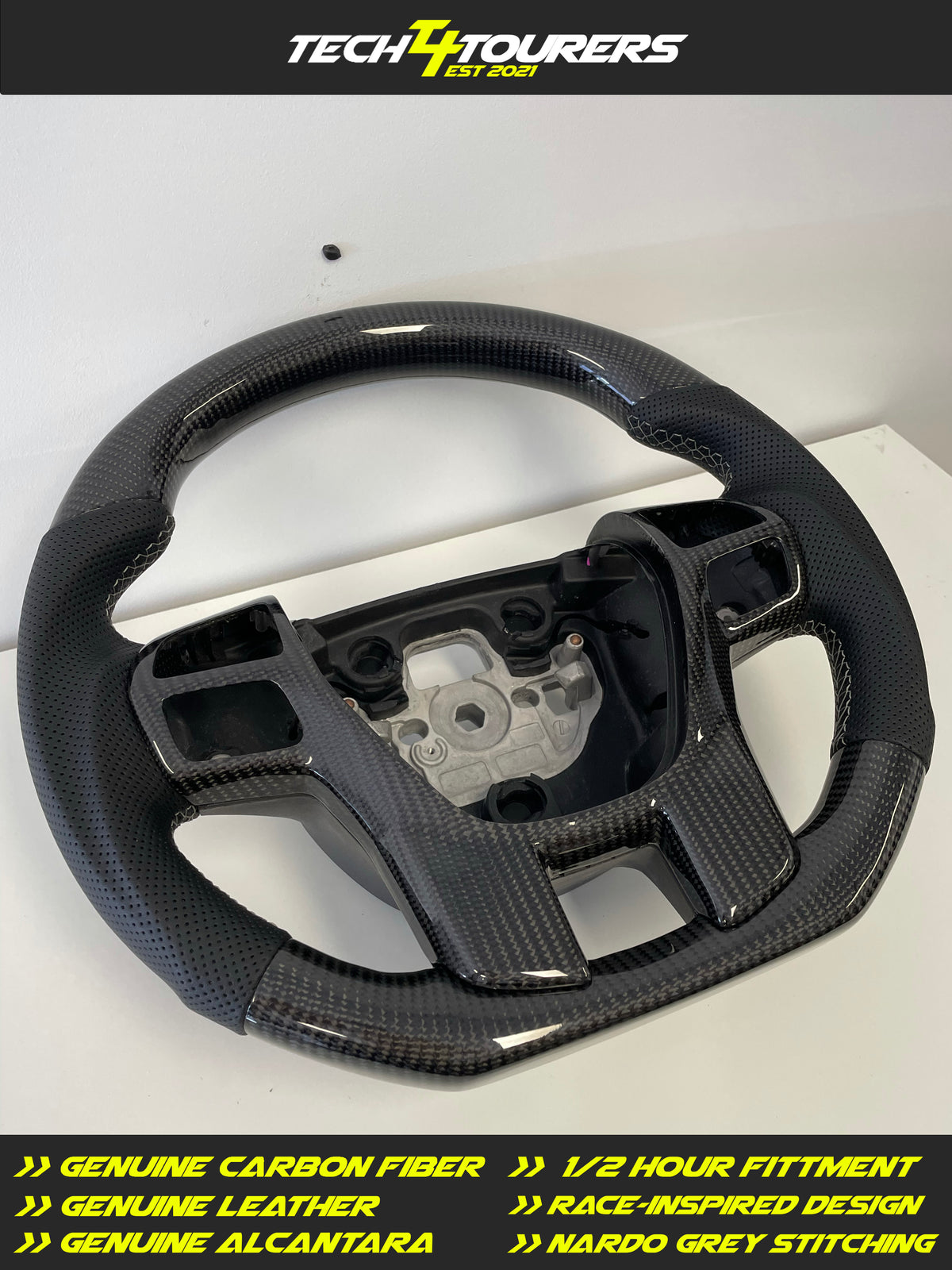 FORD RANGER PX2 2015-2022 PREMIUM STEERING WHEEL - GENUINE LEATHER