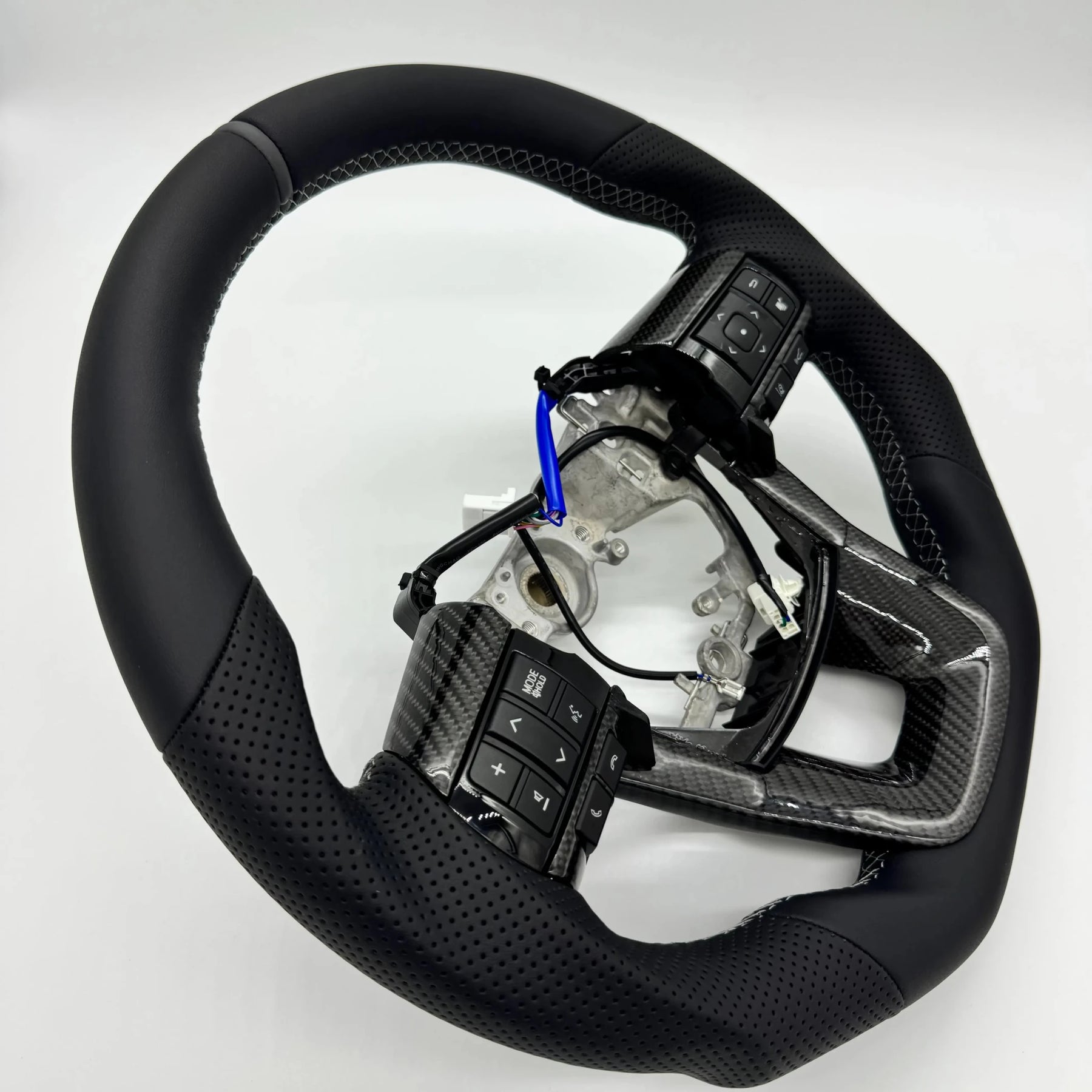 Premium Steering Wheel - Suitable for use with Toyota LandCruiser 70 2024 - 2026 Genuine Leather + Centre Stripe - Tech4tourers
