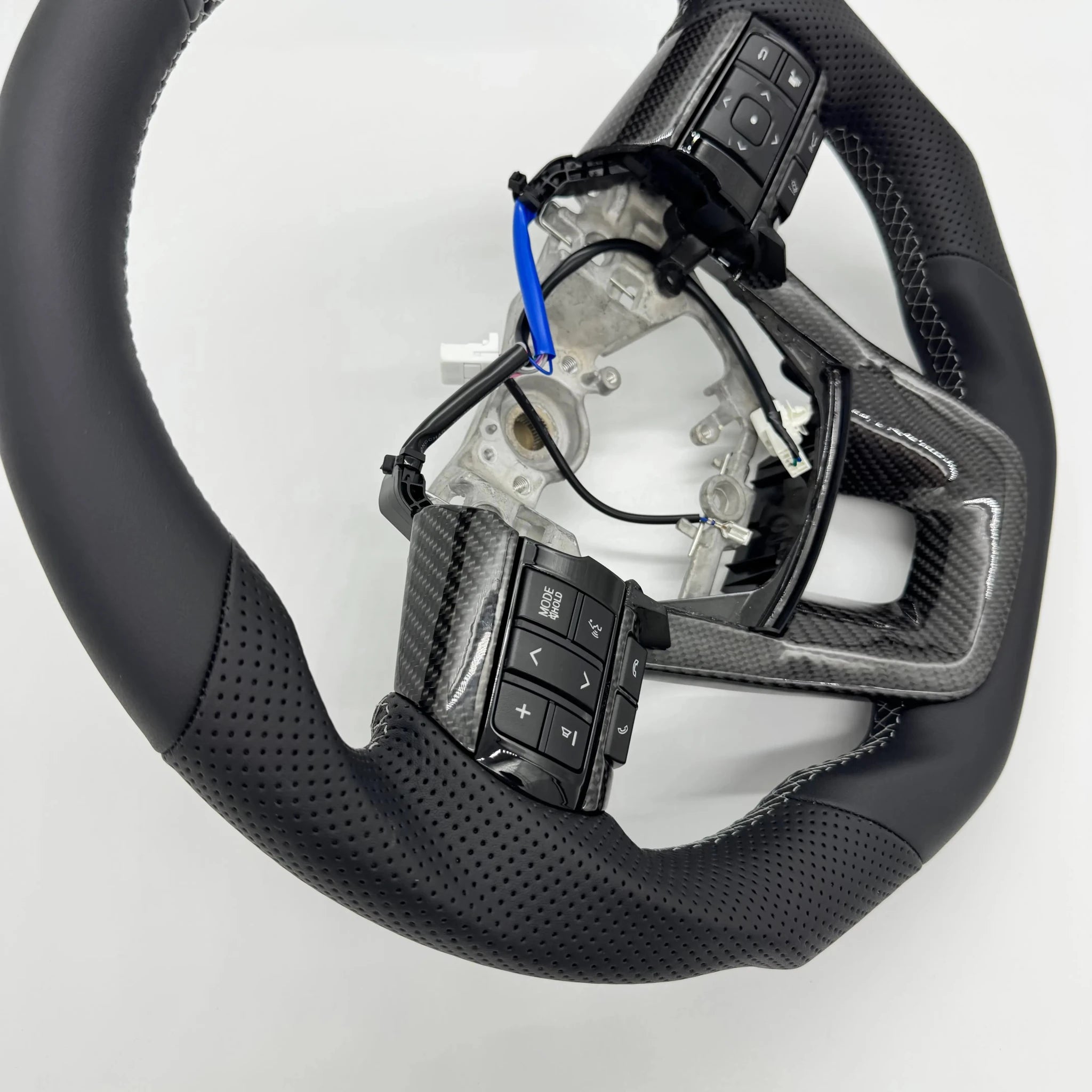 Premium Steering Wheel - Suitable for use with Toyota LandCruiser 70 2024 - 2026 Genuine Leather + Centre Stripe - Tech4tourers