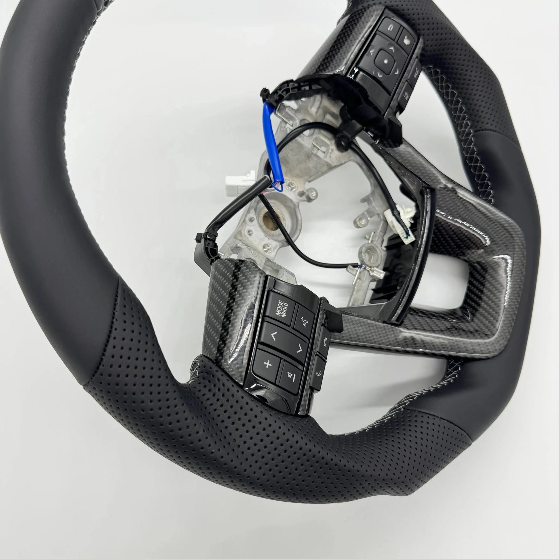 Premium Steering Wheel - Suitable for use with Toyota LandCruiser 70 2024 - 2026 Genuine Leather + Centre Stripe - Tech4tourers