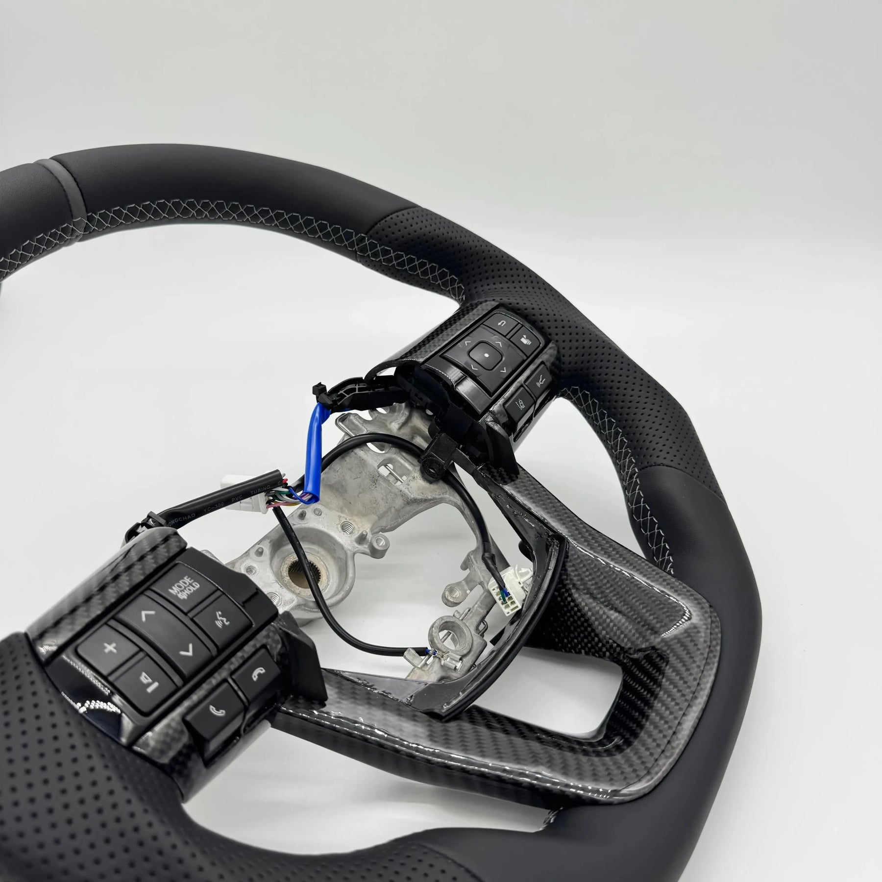 Premium Steering Wheel - Suitable for use with Toyota LandCruiser 70 2024 - 2026 Genuine Leather + Centre Stripe - Tech4tourers