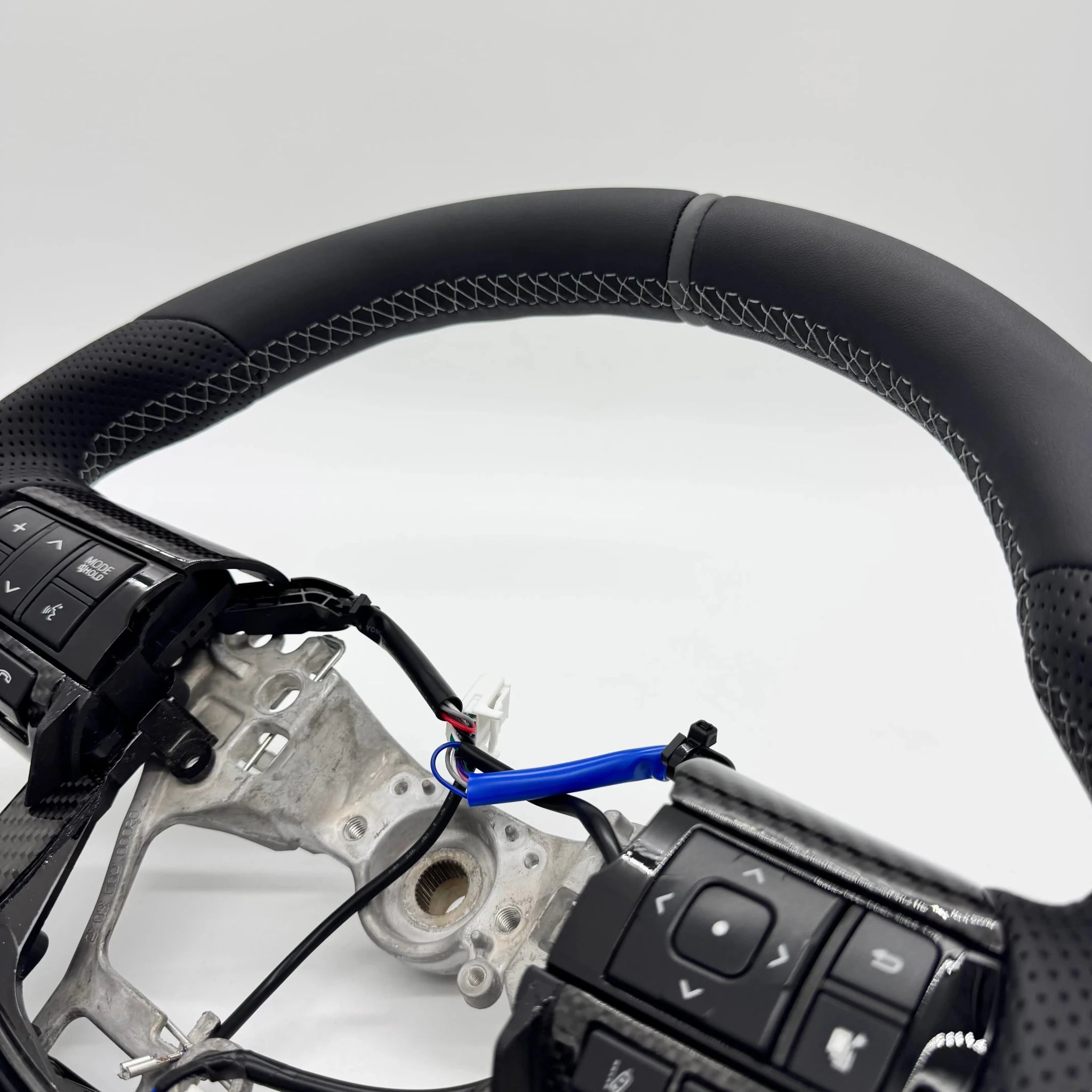 Premium Steering Wheel - Suitable for use with Toyota LandCruiser 70 2024 - 2026 Genuine Leather + Centre Stripe - Tech4tourers