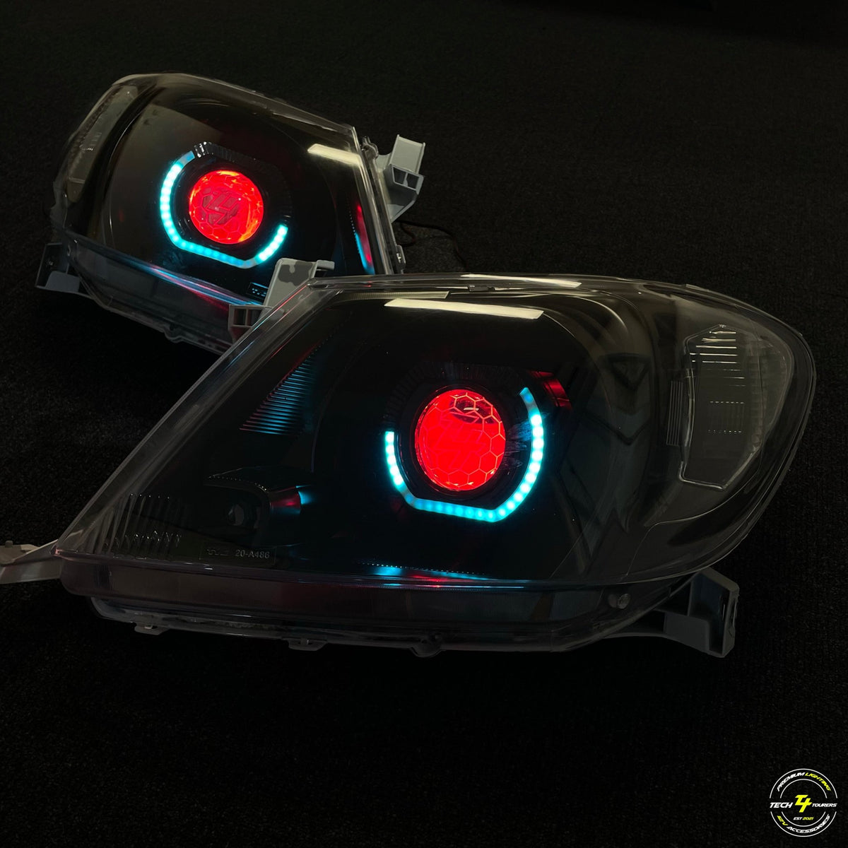 Premium Projector Headlights suitable for use with Toyota Hilux N70 Pre facelift - Tech4tourers