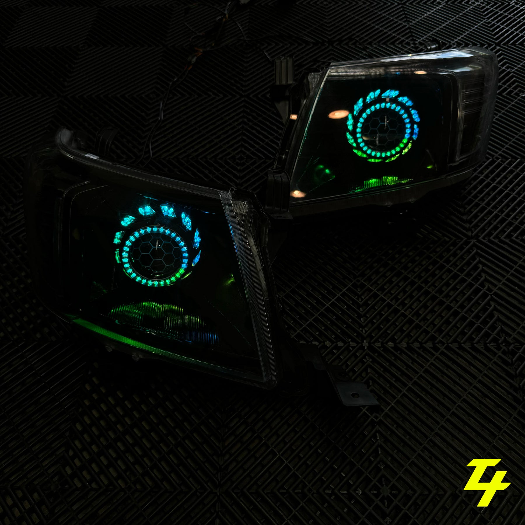 Toyota Hilux Projector Headlights - Turbine V3 RGBW