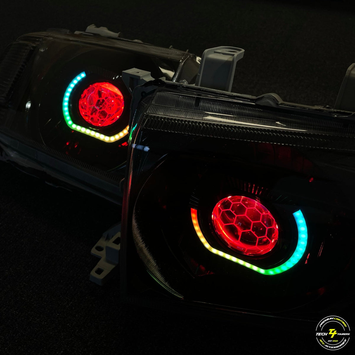 Premium Projector Headlights suitable for use with Toyota LandCruiser 70 Series - Tech4tourers