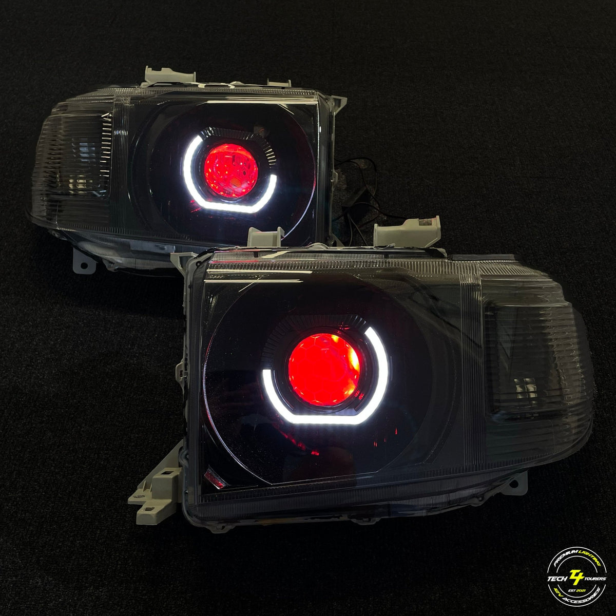 Premium Projector Headlights suitable for use with Toyota LandCruiser 70 Series - Tech4tourers