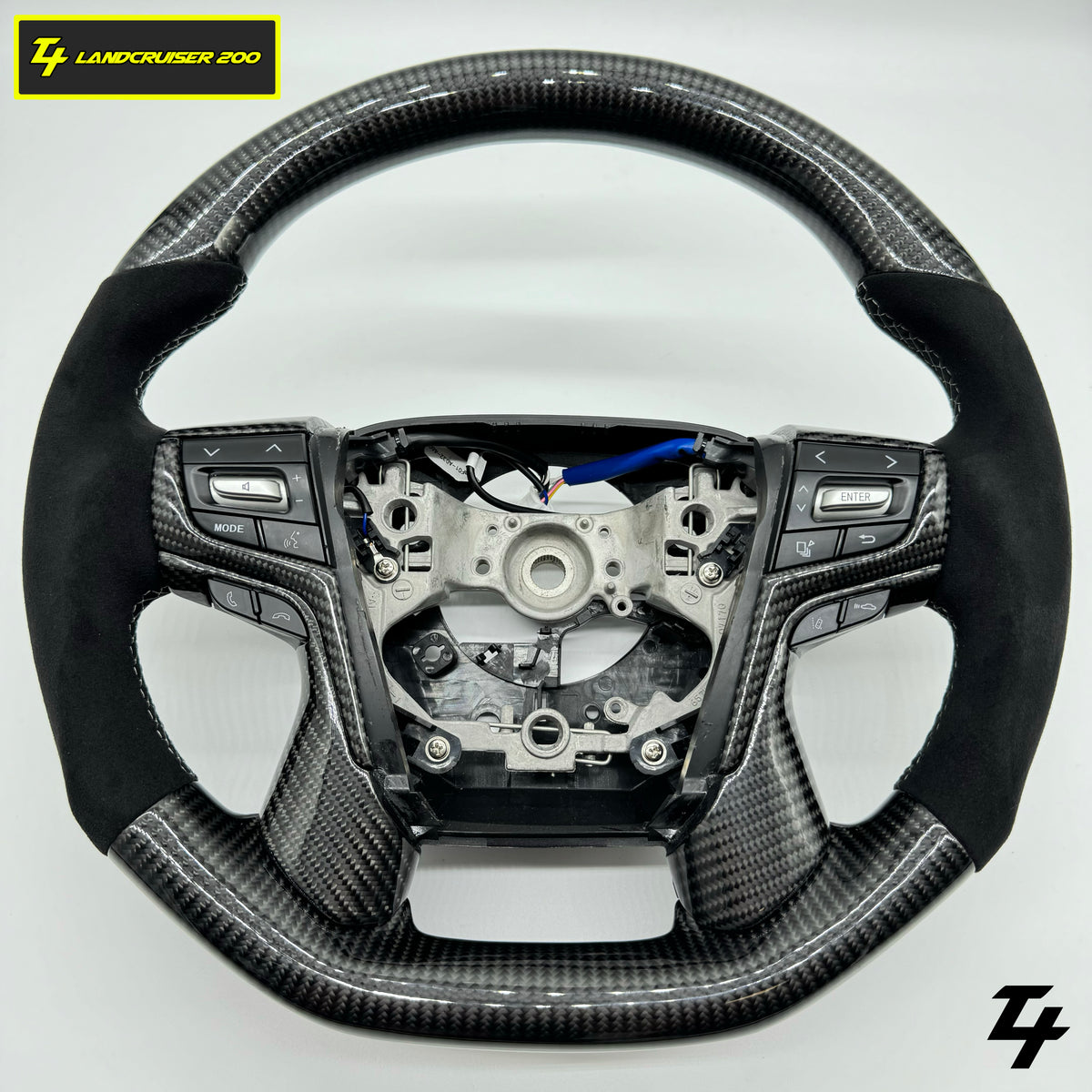 Toyota LandCruiser 200 series 2015 - 2021 Premium Steering Wheel Carbon Fiber - Alcantara