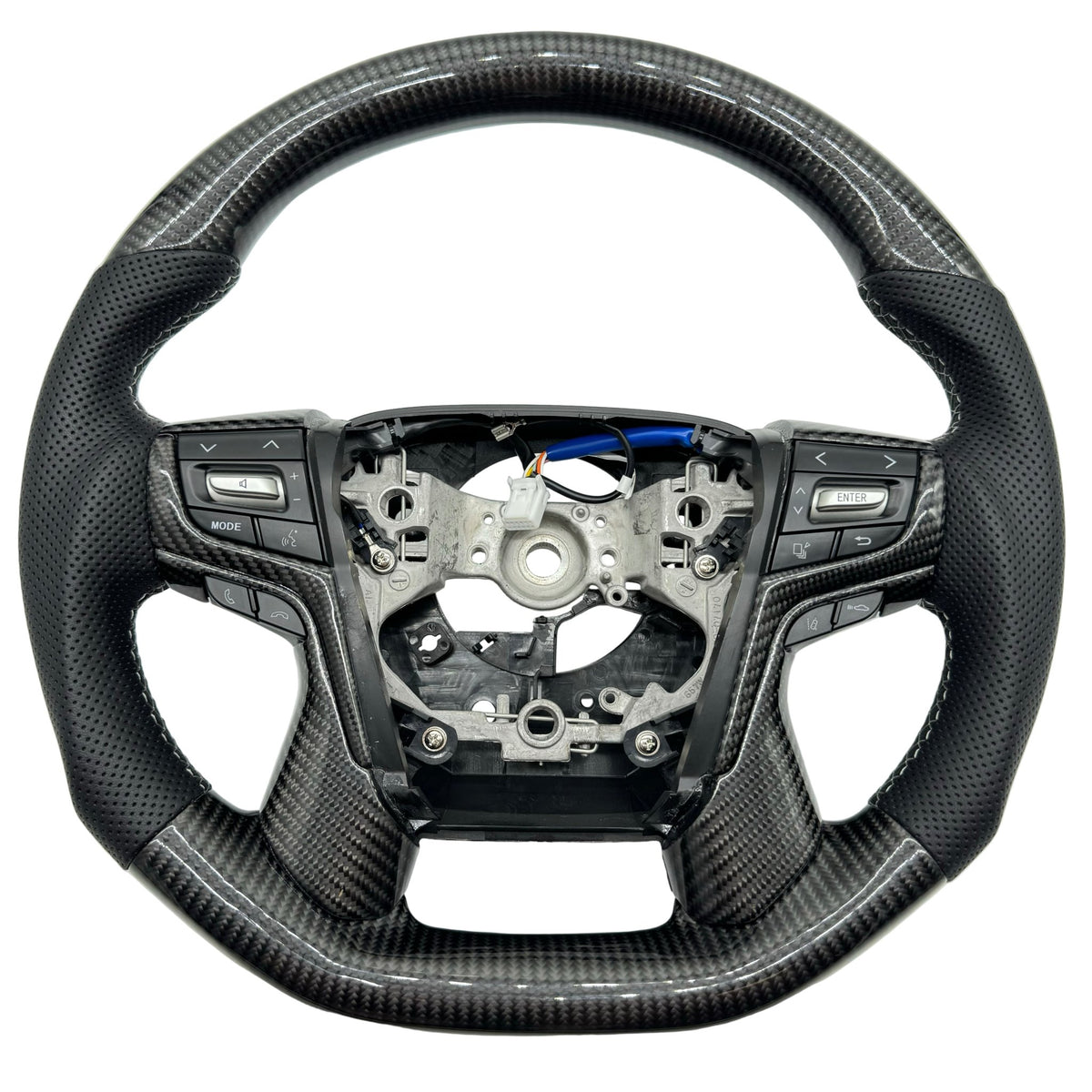 Genuine Carbon Fiber Steering Wheel Suitable for use with Toyota Prado 150 2017 - 2023 - Tech4tourers