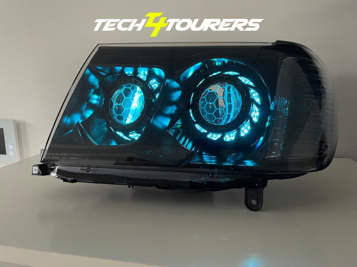 Premium Projector Headlights suitable for use with Toyota Land Cruiser 100/105 series - Tech4tourers